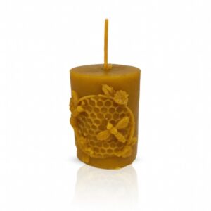 Hand-Cast Pure Beeswax Candle