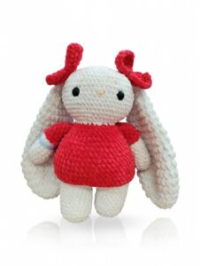 Hand-crocheted figures