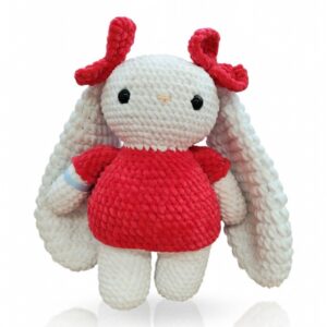 Hand-Crocheted Long-Eared Bunny