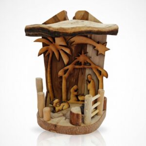 Handmade Wooden Decoration with Festive Motifs