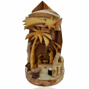 Handmade Wooden Decoration with Festive Motifs