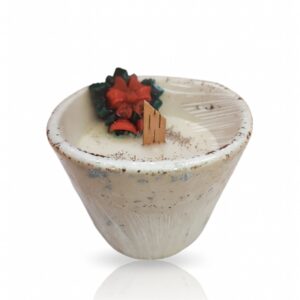 Small Christmas candle in ceramic