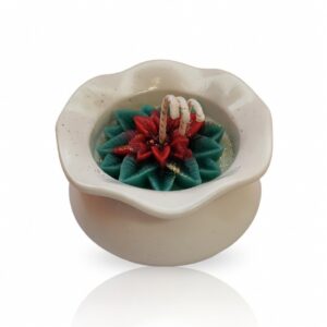 Small Christmas candle in ceramic