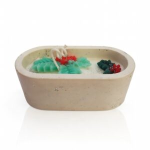 Christmas candle in ceramic