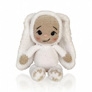Hand-Knitted Decorative Figure – Bunny