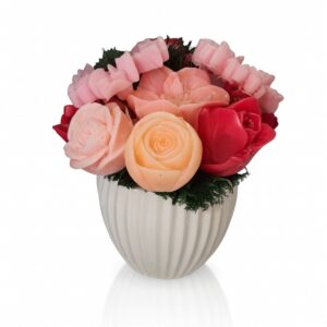 Charming Soap Bouquet in a Decorative Container