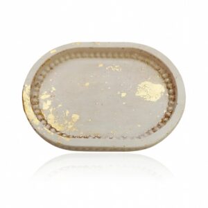 Artistic Ceramic Tray with Natural Motif