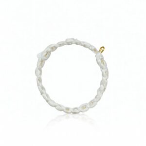 Hand-Knitted Bracelet – Bold White
