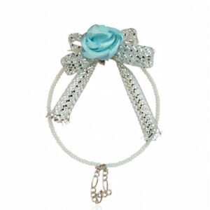 Beaded Bracelet – Silver Rose