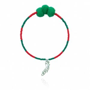 Beaded Bracelet – Green & Red