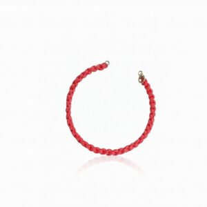 Hand-Knitted Bracelet – Red