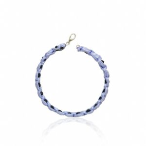 Hand-Knitted Bracelet – Baby Blue