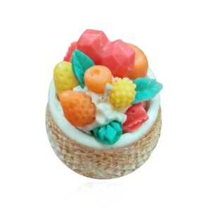 Decorative Candle with Fruit Arrangement