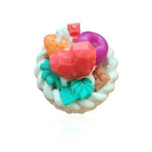 Decorative Candle with Fruit Arrangement