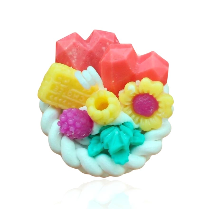 Decorative Candle with Fruit Arrangement