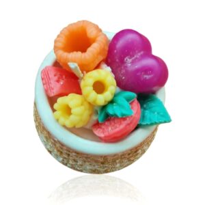 Decorative Candle with Fruit Arrangement