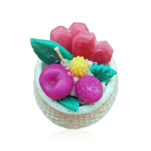 Decorative Candle with Fruit Arrangement
