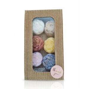 Gift Box-Handmade 6 Flower Soaps