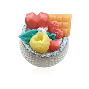 Decorative Candle with Fruit Arrangement