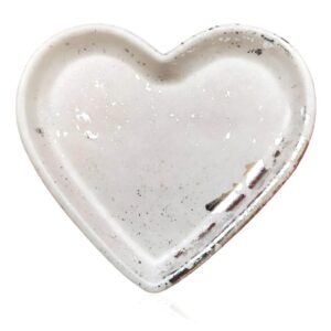 Ceramic Heart-Shaped Tray with Patina