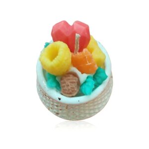 Decorative Candle with Fruit Arrangement