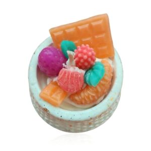 Decorative Candle with Fruit Arrangement