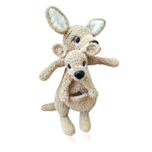 Hand-Crocheted Kangaroo Mom with Joey